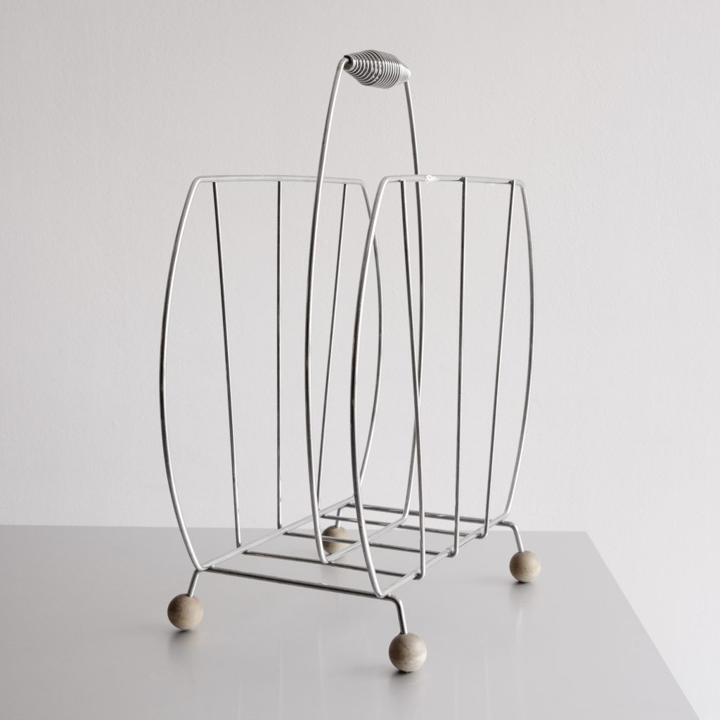 Magazine Rack with wood, Metal