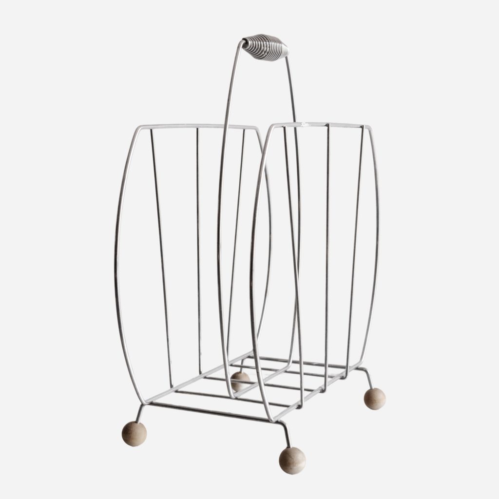 Magazine Rack with wood, Metal