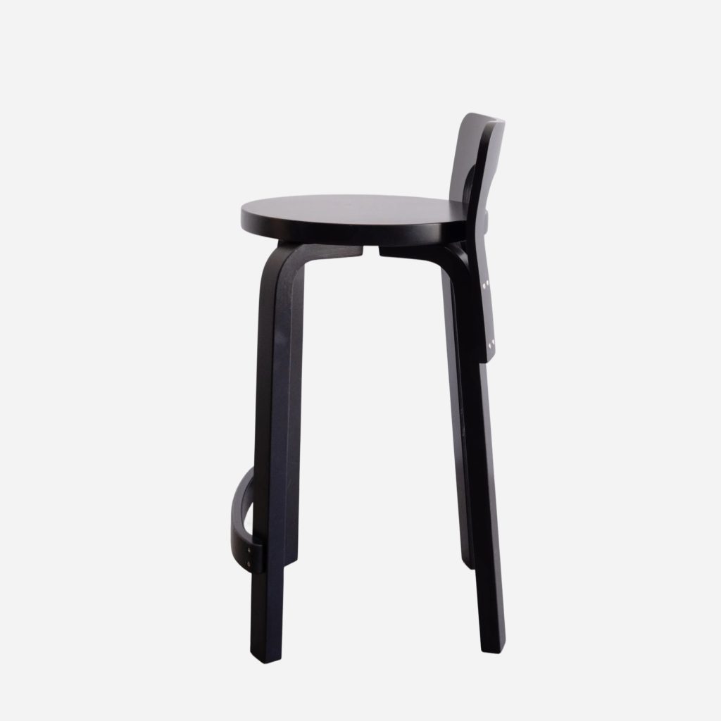 Artek K65 Tall Stool, Black