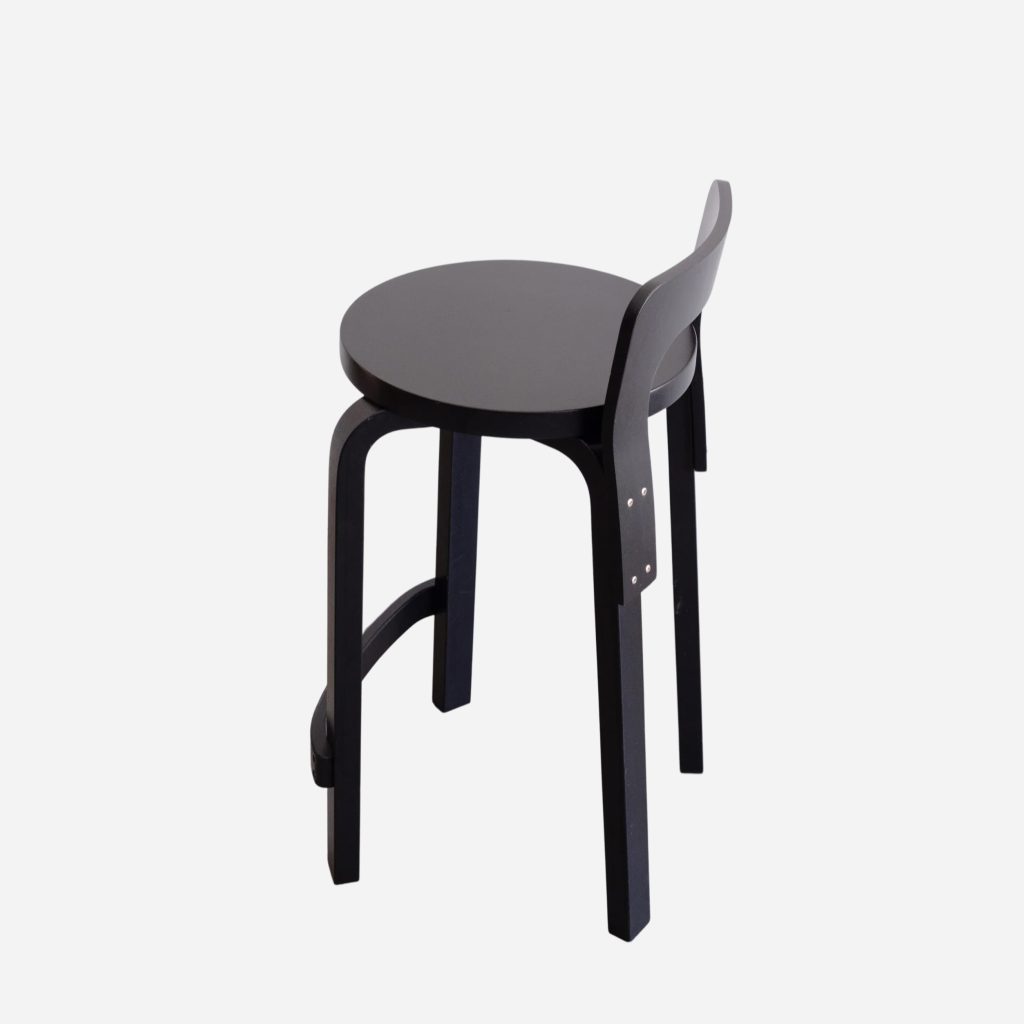 Artek K65 Tall Stool, Black