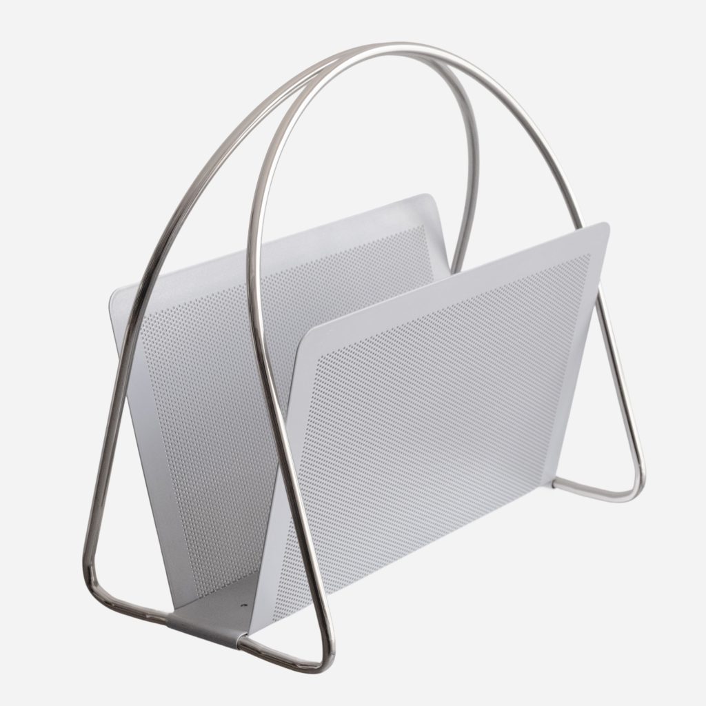 Italian Magazine Rack by Mascagni, Metal