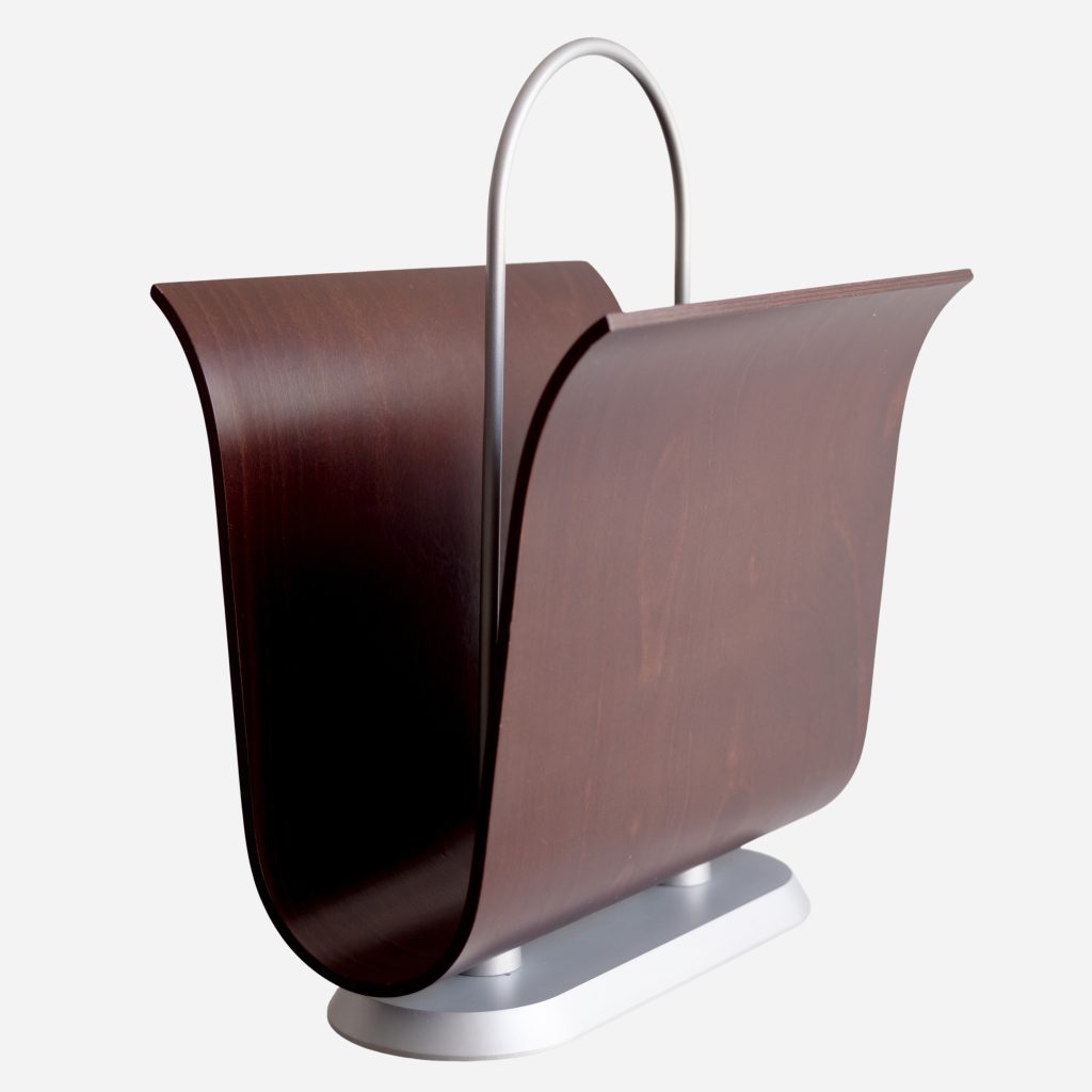Ligne Roset Magazine Holder, Dark Wood