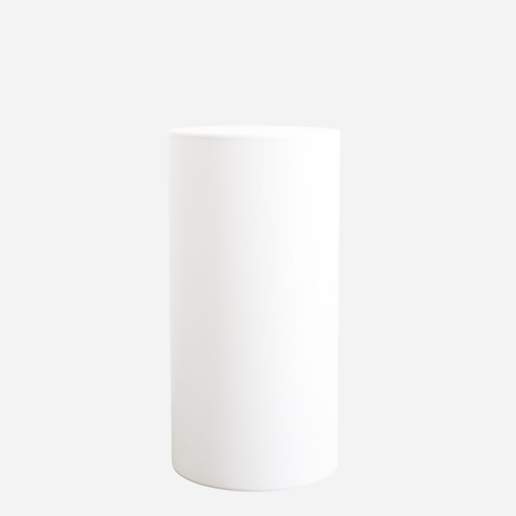 Round Medium Plastic Pedestal, White