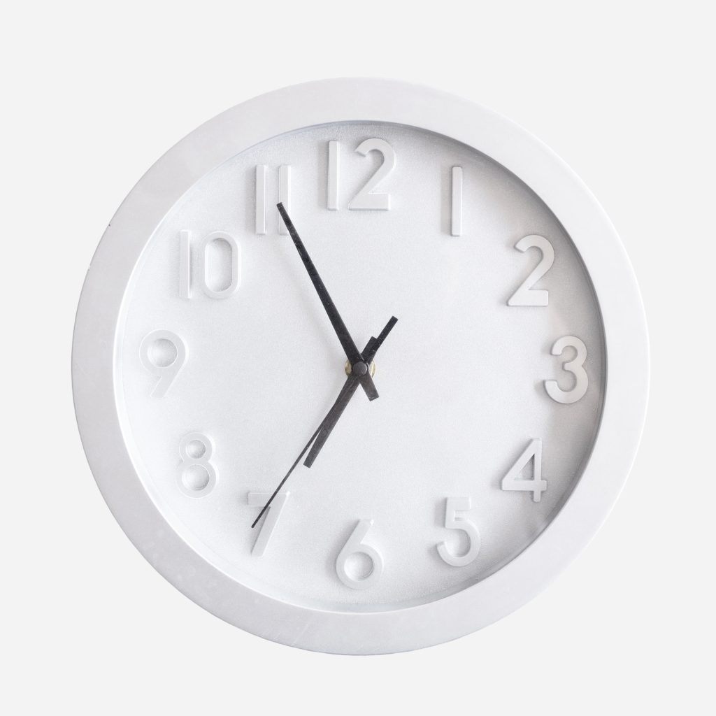 Brushed Aluminum Sculptural Wall Clock